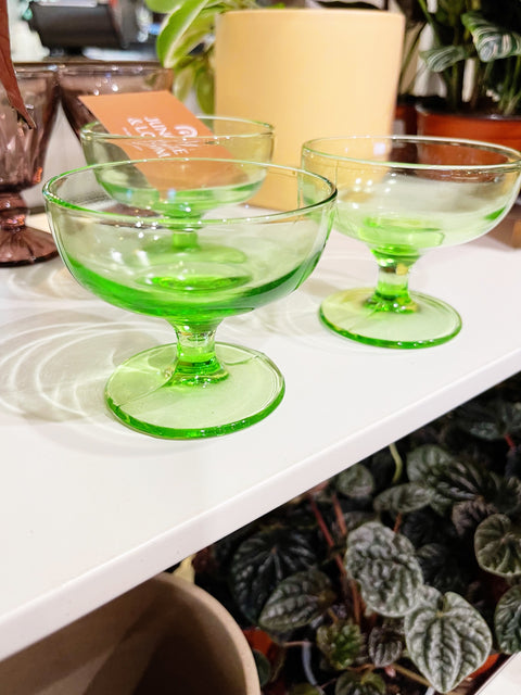 Vintage Hazel Atlas Ovide Vasline Glasses