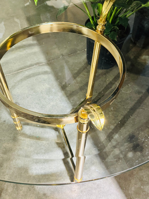 Hollywood Regency Brass + Glass Furniture