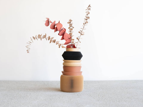 Blush and Black Modular Vase