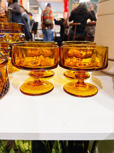 Vintage Colony Nouveau Coupe Glasses