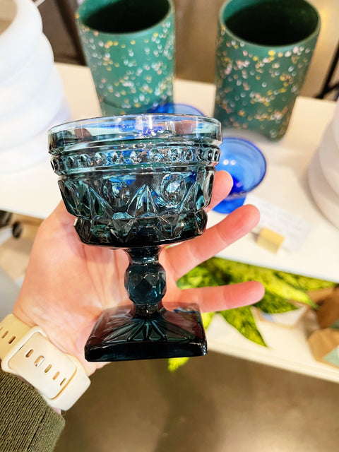 Vintage Indiana Glass Park Lane Blue Glasses