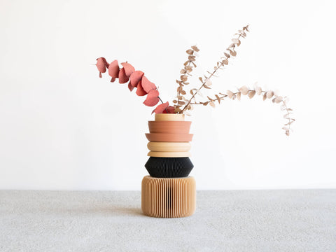 Blush and Black Modular Vase