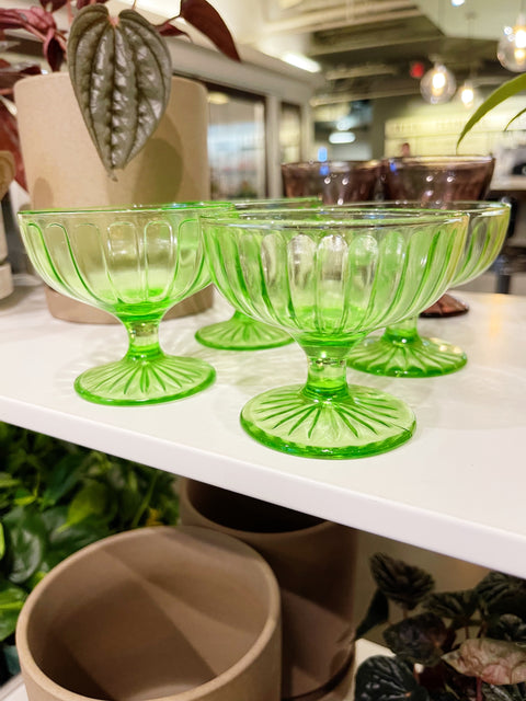 Vintage Hazel Atlas Ribbon and Aurora Glasses
