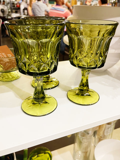 Vintage Noritake Green Glasses