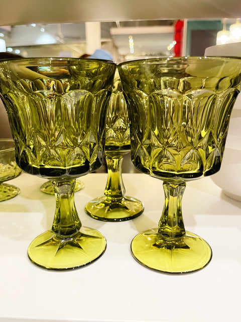 Vintage Noritake Green Glasses