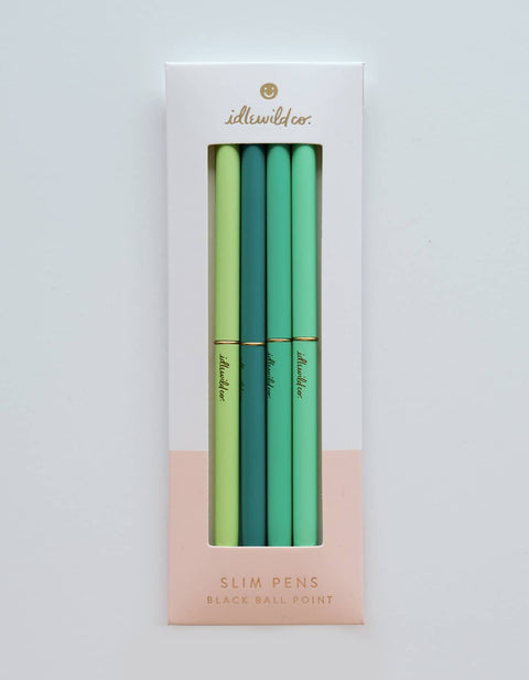 Slim Pen Emerald, Set of Four
