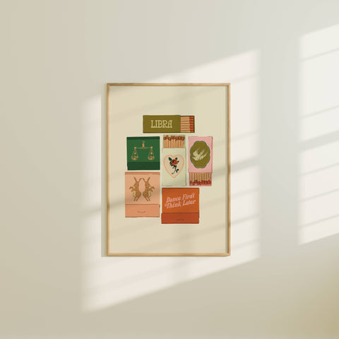 Zodiac Matchbook Art Print