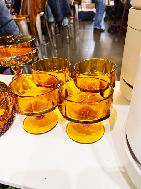 Vintage Colony Nouveau Coupe Glasses