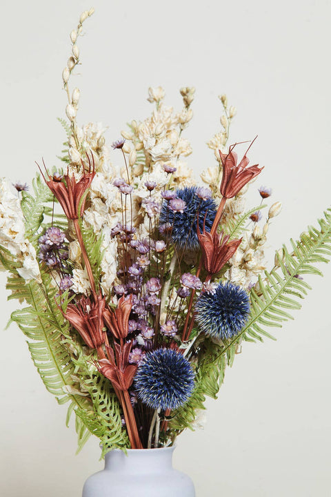 Farmhouse Purple & Green Dried Bouquet