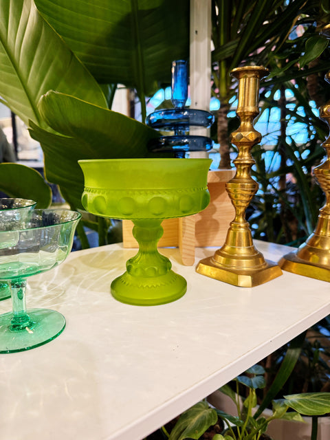 Vintage King Crown Pedestal Dish