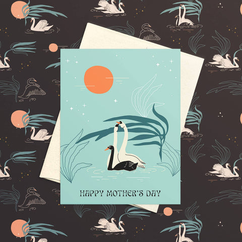 Swans Mother's Day Card
