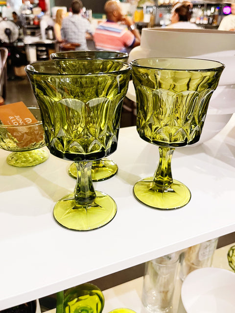 Vintage Noritake Green Glasses