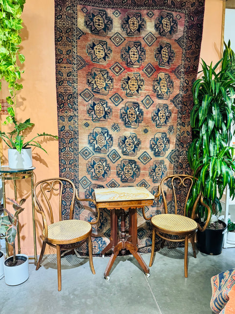 Vintage Bentwood Cane Armchairs - set of two