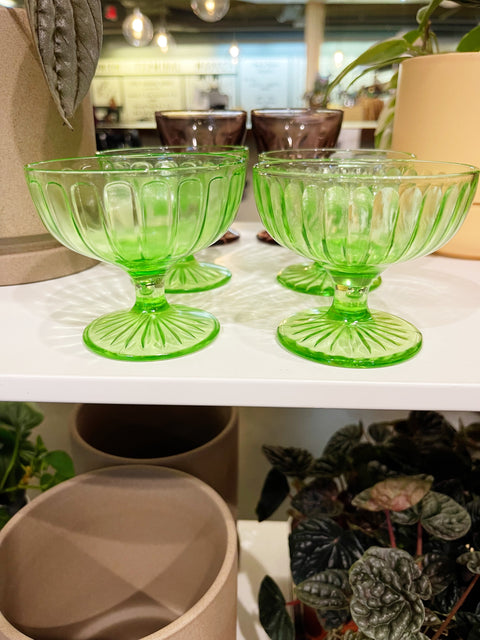 Vintage Hazel Atlas Ribbon and Aurora Glasses