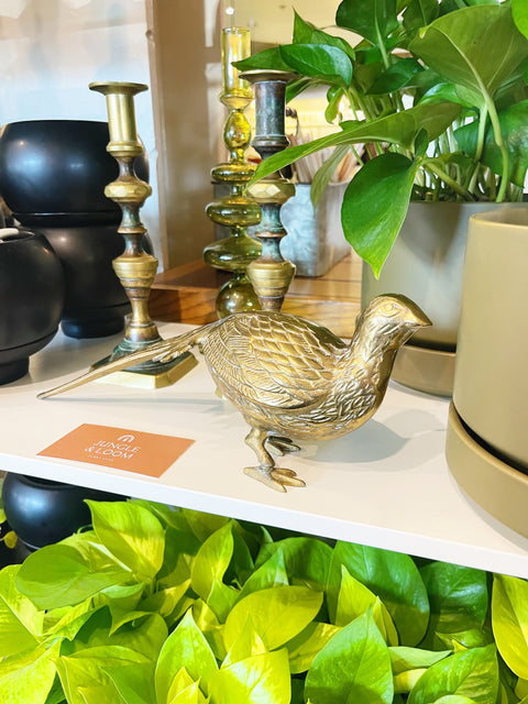 Vintage Brass Pheasant