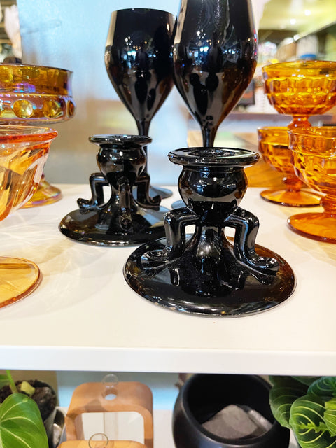 Vintage Black Candlesticks