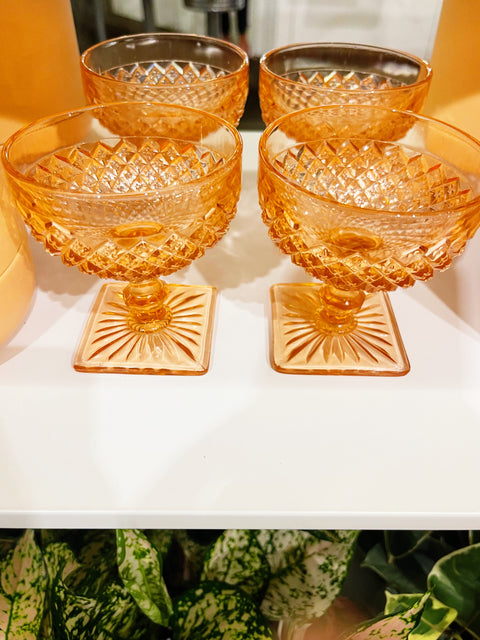 Vintage Anchor Hocking Pink Miss America Glasses