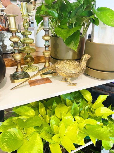 Vintage Brass Pheasant