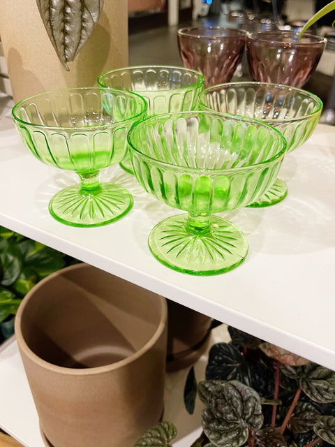Vintage Hazel Atlas Ribbon and Aurora Glasses