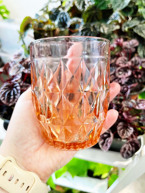 Vintage Jeannette Diamond Glasses and Pitcher