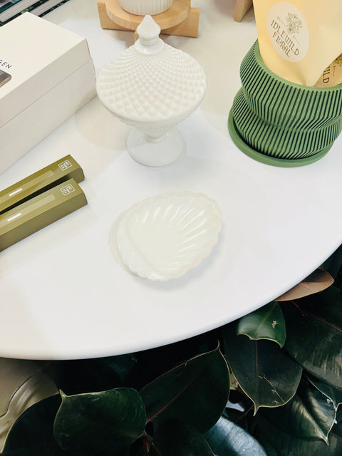Vintage Glass Shell Dish