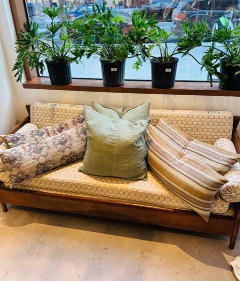 Vintage Cane Sofa with Trundle