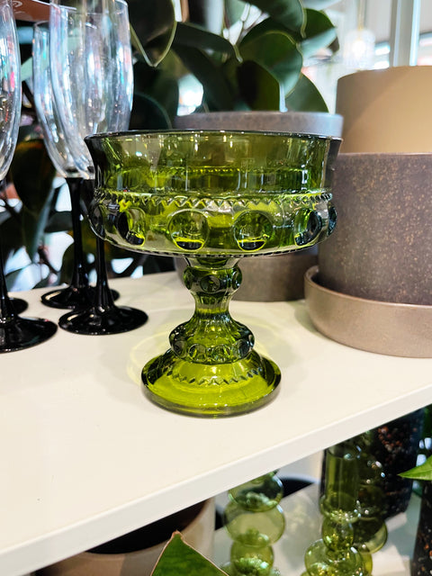 Vintage King Crown Pedestal Dish