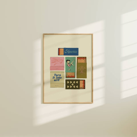 Zodiac Matchbook Art Print