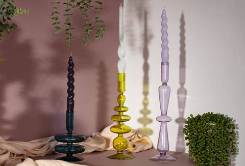 Glass Candle Holder