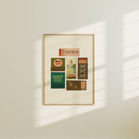 Zodiac Matchbook Art Print