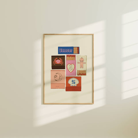 Zodiac Matchbook Art Print