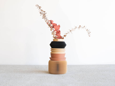 Blush and Black Modular Vase