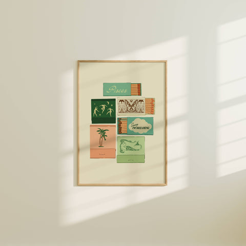 Zodiac Matchbook Art Print