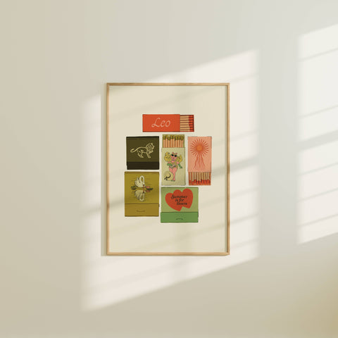 Zodiac Matchbook Art Print