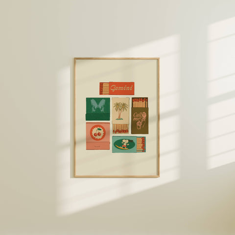 Zodiac Matchbook Art Print