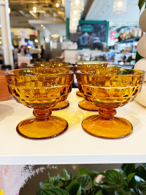 Vintage Whitehall Amber Glass