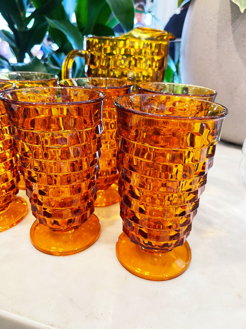 Vintage Whitehall Amber Glass
