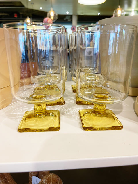 Vintage Federal Glass Company Nordic Topaz Glasses
