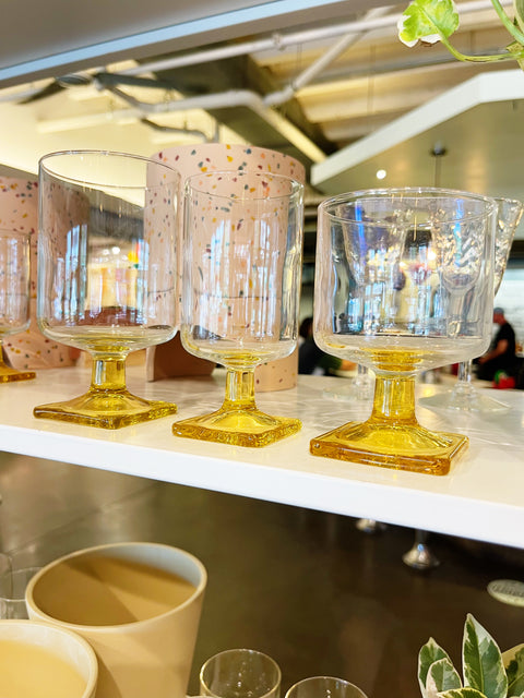Vintage Federal Glass Company Nordic Topaz Glasses