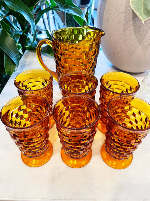 Vintage Whitehall Amber Glass