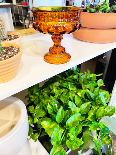 Vintage King Crown Pedestal Dish