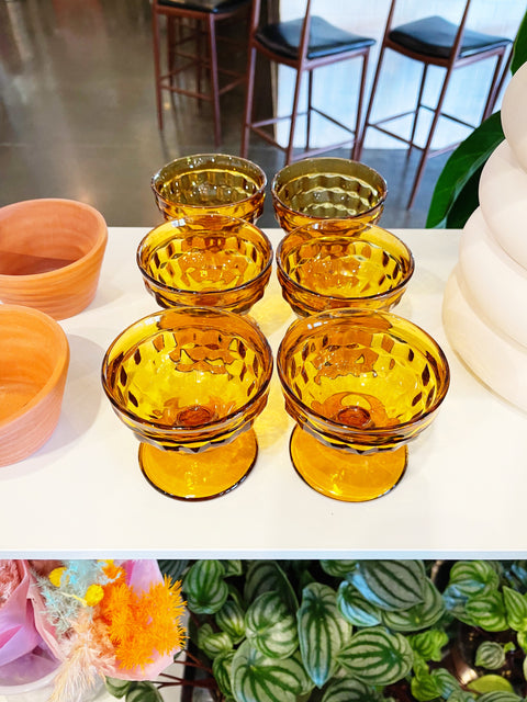 Vintage Whitehall Amber Glass
