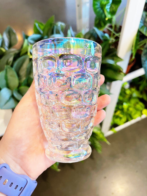 Vintage Federal Glass Iridescent Glasses