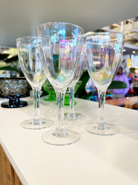 Vintage Iridescent Tiffin Glasses