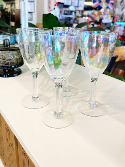 Vintage Iridescent Tiffin Glasses