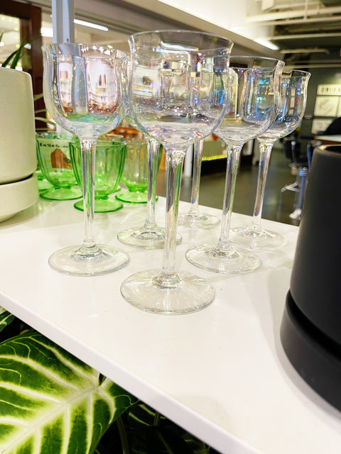Vintage Iridescent Tiffin Glasses