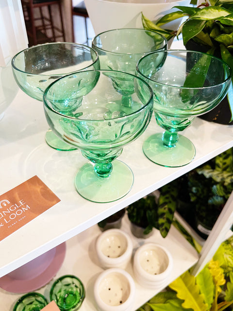 Vintage Viking Mint Champagne Glasses