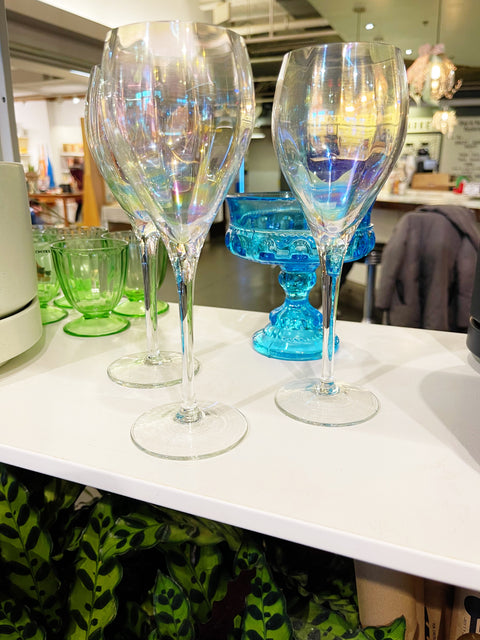 Vintage Iridescent Tiffin Glasses