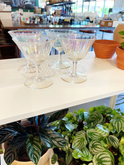 Vintage Iridescent Tiffin Glasses