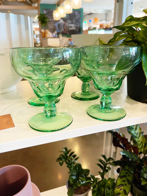 Vintage Viking Mint Champagne Glasses